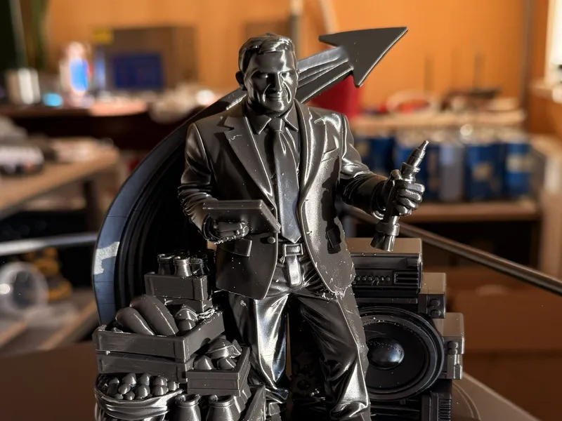 3D drukāta balvas statuete